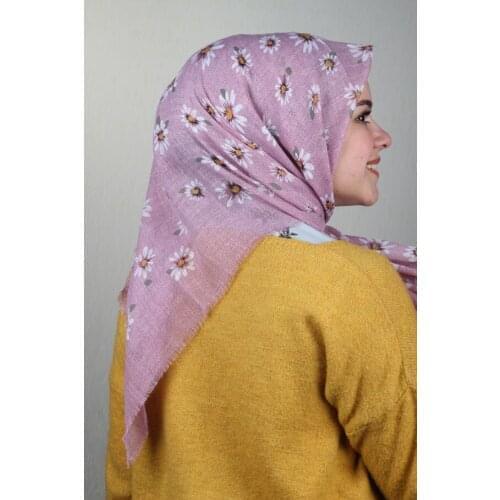 ERİPEK PATTERNED LINEN FLAMLI SCARF-DESEN-23-RENK-03