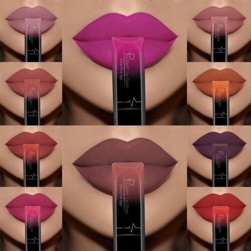 Pudaier makeup tools waterproof lip gloss matte liquid lipstick matte lipstick lipkit nude purple rose set lipgloss cosmetics