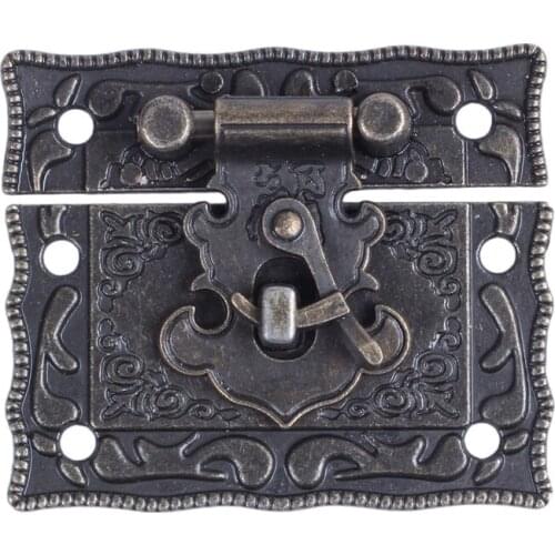 Quality Wood Case Chest Box Rectangle Clasp Closure Hasp Latches Bronze Tone