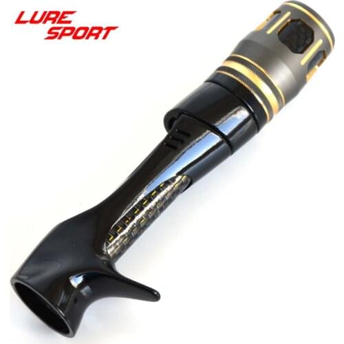 LureSport 2pcs Balck Paint Reel Seat CarbonTube gold/GreyAluminumCap Rod Building Component PCS Reel Seat Repair DIY Accessory