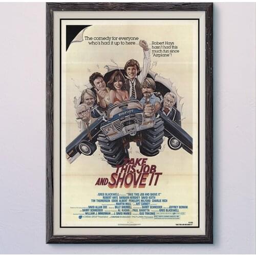 N351 TAKE THIS JOB AND SHOVE IT Vintage Classic Movie Wall Silk Cloth HD Poster Art Home Decoration Gift