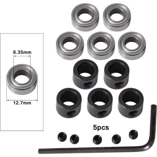 Durable Steel Bearings Accessories Kit Fits for Milling Cutter Heads and Shank Carpentry Cutting Tool