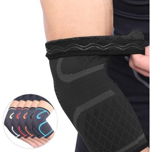 New One Piece Elbow Support Elastic Gym Sport Elbow Protective Pad Absorb Sweat Sport Basketball Arm Sleeve Elbow Brace