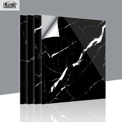 New product square marble tile stickers self-adhesive paper kitchen stove living room bedroom decoration wall stickers