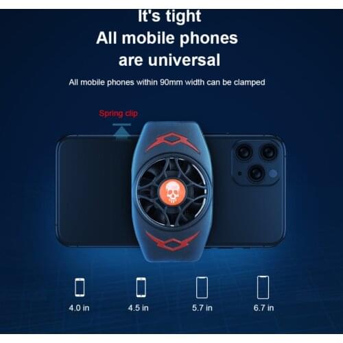 Cell Phone Cooler Portable Mobile Phone Radiator Phone Cooling Fan Dissipate Heat Cooling Phone Temperature For Gaming Cooler