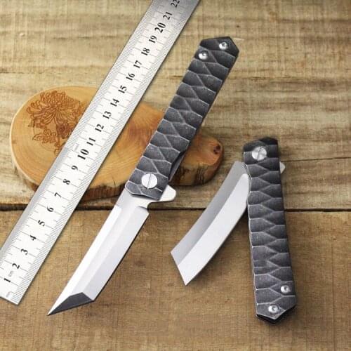 Low price D2 steel folding knife high hardness with self-defense outdoor folding knife for survival or survival knives sharp