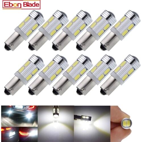 10Pcs H21W BAY9S 120 degress BAX9S H6W 10smd Car LED Lamp For Parking Light /DRL/Front Rear Turn Signal Bulb Auto lights 12V DC