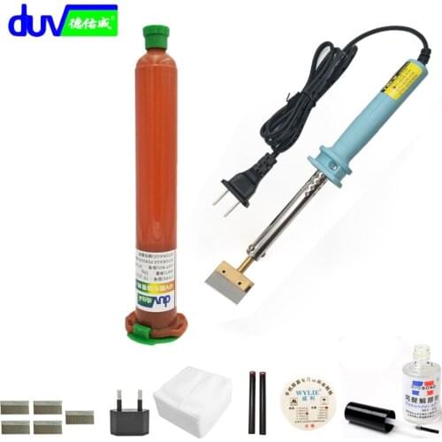 Tp-2500 50ml UV glue Optical Clear Adhesive dispergator + solder iron Hot Blade Decal Remover glue LCD touch screen repair