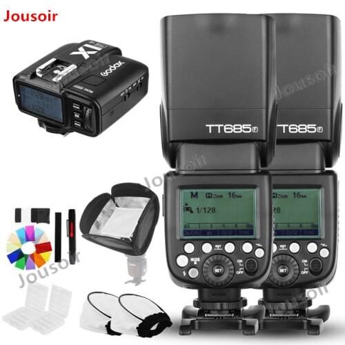 Godox TT685F 2.4G HSS TTL GN60 Flash Speedlite+ X1T-F Trigger Transmitter Kit for Fuji X-Pro2/X-T20/X-T1/X-T2 CD50
