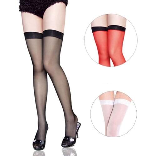 Womens Sexy Stocking Fashion Over Knee High Stretch Sheer Nylon Long Stockings For Women