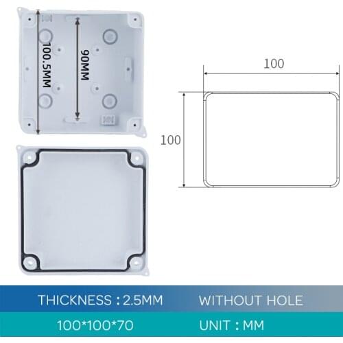 100*100*70MM 1pc Waterproof Electric Control Boxes Connection Cable Branch Indoor Wire Shell Junction Box Power Case IP65 ABS