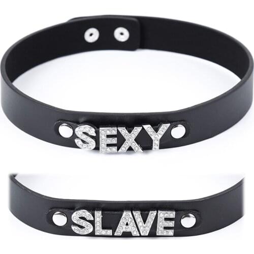 2021 Sexy Slave PU Leather Collar for Sex Adult Games Bondage Restraint Toys BDSM Collar Fetish Necklace Erotic Toys for Women