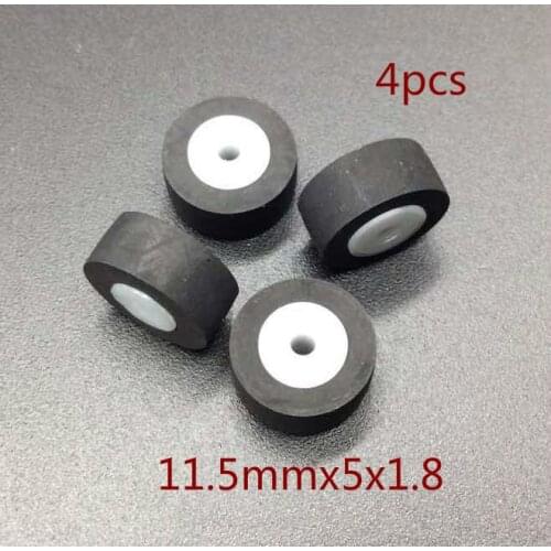 4pcs 11.5mmx5x1.8 car retractor press belt pulley, deck audio pressure recorder press pinch roller tape player Stereo Rubber
