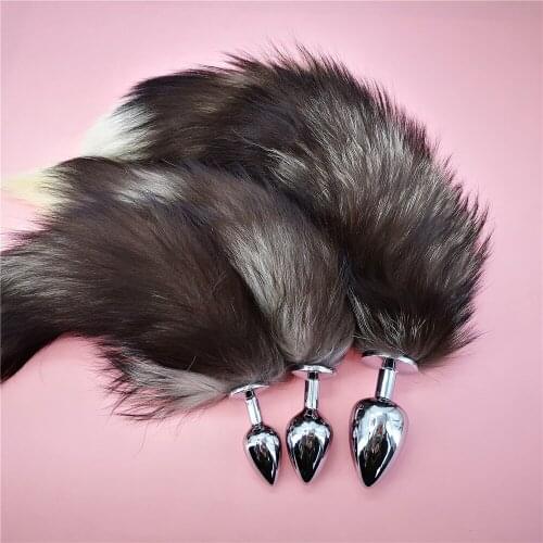 Detachable Anal Plug Real Fox tail Smooth Touch Metal Butt Plug Tail Erotic BDSM Sex Toys for Woman Couples Adult Games Sex Shop