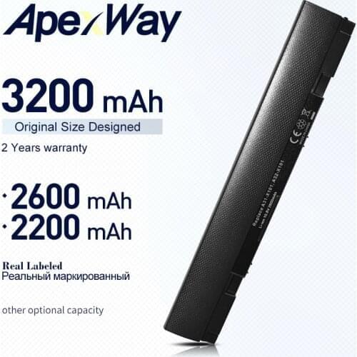 ApexWay 10.8V Laptop Battery For ASUS Eee PC X101CH X101C X101H X101 A31-X101 A31X101 A32-X101 A32X101 3200mAh