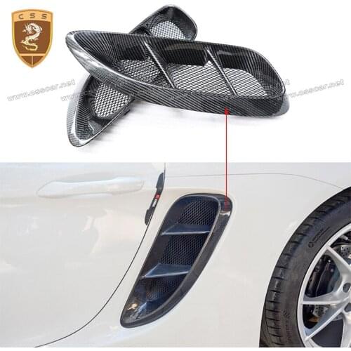 For Porsche 718 Boxster Cayman Car Accessories Carbon Fiber Side Vent Cover