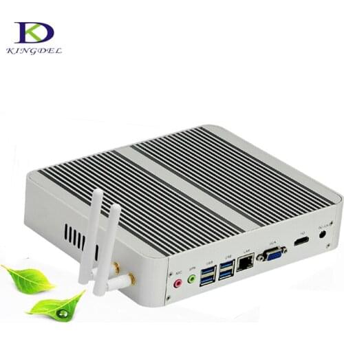 Hot Intel Mini PC 7th Core i5 7200U Dual Core Fanless Computer Metal Case Windows 10 TV Box 4K HD Display HTPC 300M Wifi
