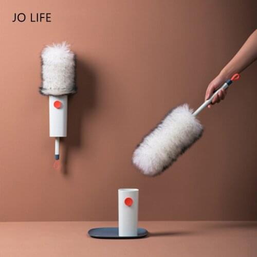 JO LIFE Household Feather Duster Cleaning Brush With Storage Bin Wool duster Broom Car Sweeper