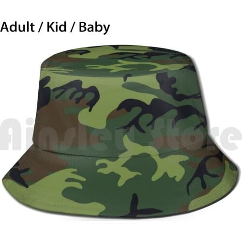 Camo Sun Hat Foldable UV Protection Camouflage Military Military Attire United States Camo Maga Midnight White Night