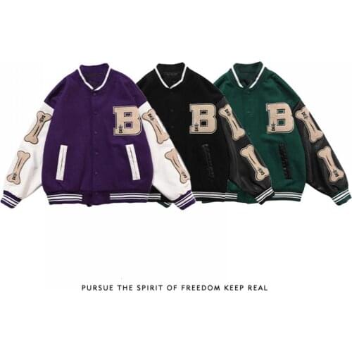 Harajuku Bomber Jackets European and American high street jacket Women Coat Mens Couple Baseball Jacket Hip Hop Baseball Coats