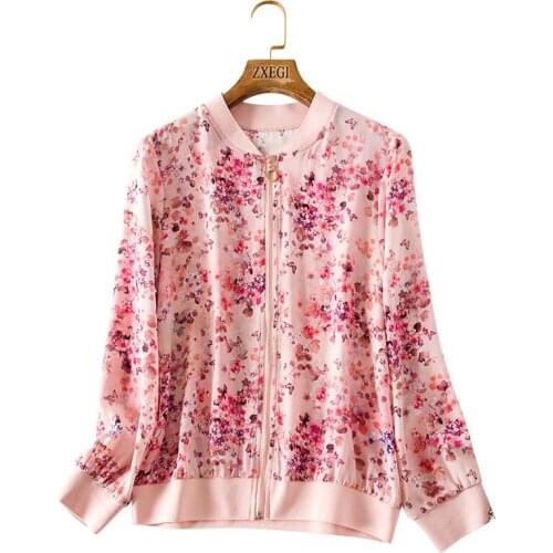 Summer Baseball Jacket New Fashion Long Sleeve Floral Print Zipper Cardigan 2021 Casual Thin Outwear Coat 5XL Plus Size