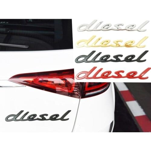 3D Metal Car Sticker Diesel Logo Emblem Badge for Seat Peugeot KIA BMW Audi Jeep Honda Ford Opel Passat Car Styling