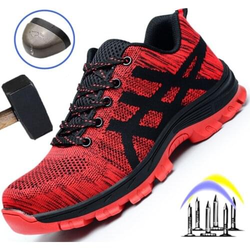 Mens Work Boots Steel Toe Work Shoes Safety Shoes Men Women Working Sneaker Safety Boots Indestructible Anti-puncture Footwear