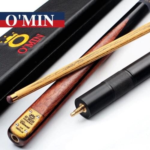 O'Min Handmade 3/4 Jointed Snooker Cues Sticks Climax Model With 3 4 Snooker Cue Case Set 9.8mm Tips