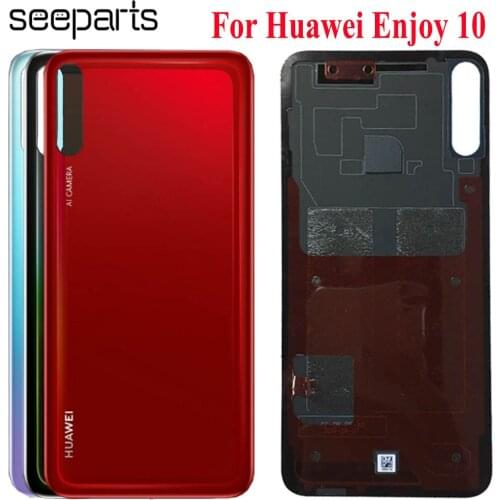 Back Glass Original 6.39" For Huawei Enjoy 10 Back Battery Glass Cover Rear Door Housing Case Enjoy 10 Battery Cover + Tools