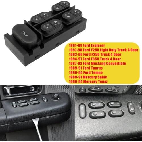 For Ford Explorer F250 F350 Taurus Mustang Convertible 1987-1994 Power Master Window Switch Front Left LH Driver Side