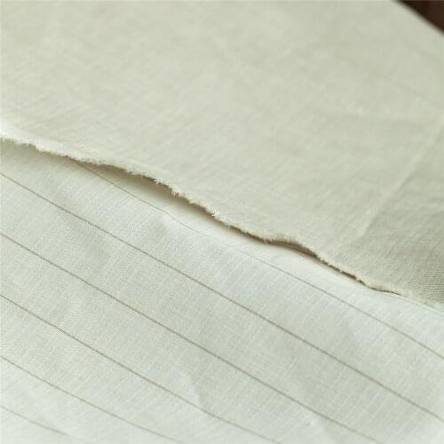 Yarn-dyed striped cotton blends linen fabric,double-sides,double-layers,sewing for jacket,pants,skirt,home,craft by the yard