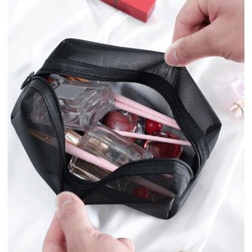 Portable Transparent Travel Cosmetic Bag Makeup Case Toiletry Storage Pouch