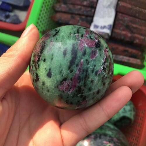 Natural Ruby Zoisite Crystal Sphere Quartz Crystal Ball Orb Gemstone Mineral Specimen reiki Healing
