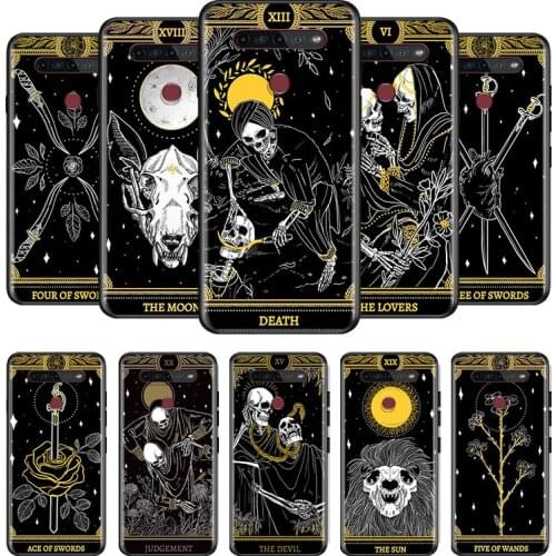 Cool Death Tarot For LG G8 V30 V35 V40 V50 V60 Q60 K40S K50S K41S K51S K61 K71 K22 ThinQ 5G Phone Case