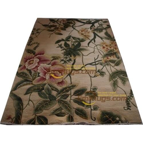 Luxury carpet Hand Made French Weave Rug Wool Design Needle Carpet Handmade Round carved Large Carpetcarpet 3d carpet