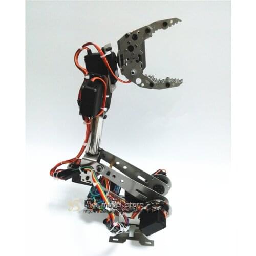 DIY Tracked Robot frame model 7 DOF manipulator ABB + TK3A caterpillar chassis with engine + servo control card,XD-229 Auno R3