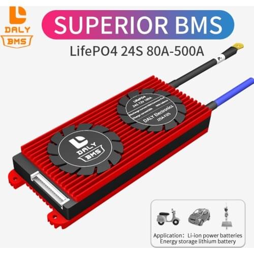 Smart Bluetooth BMS 3.2V LiFePO4 24S 72V battery Pack Management System 30A 40A 50A 80A 100A 120A 150A 200A 500A With Balance
