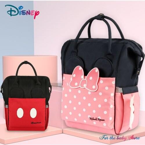 Disney Baby Diaper Bags USB warm Mummy Mochila Maternity Nappy Diaper Stroller Bag Insulation Large Capacity Mochila Backpack
