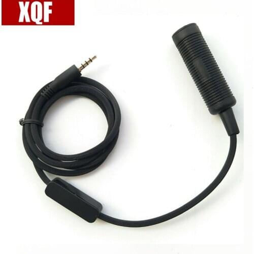 XQF Tactical estilo telefone fone de ouvido PTT cabo para for Iphone for Xiaomi for HuaWei for ZTE 3.5 mm Jack