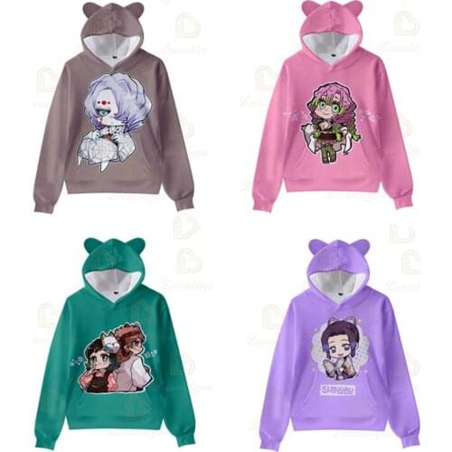 Children Kids Cat Ear Hoodies Harajuku Boys Girls Women Sweatshirt Long Sleeve Hooded Sweatshirts