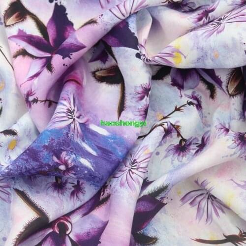 High-quality foreign trade Tencel linen digital printing Chinese style garment fabric