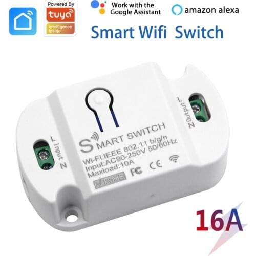 New 10A Wifi Switch for Tuya Smart life App Timer Smart Home Automation Voice control Work with Alexa Google Home