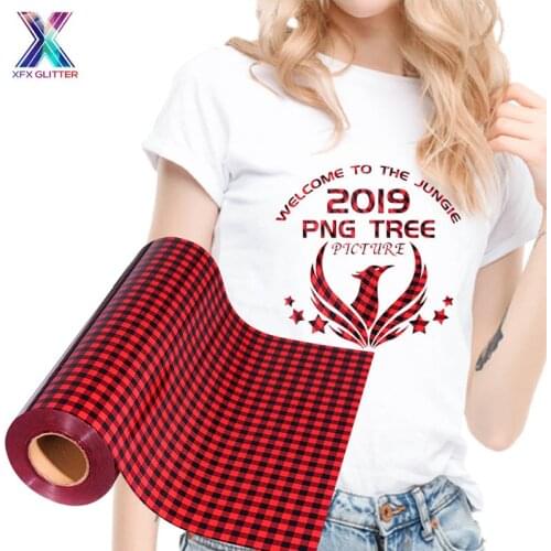 XFX HTV Free Shipping 1 Sheet 25cmx100cm Lattice Iron on Vinyl TPU Heat Transfer Vinyl Heat Cutting Plotter HTV Cricut Vinyl DIY