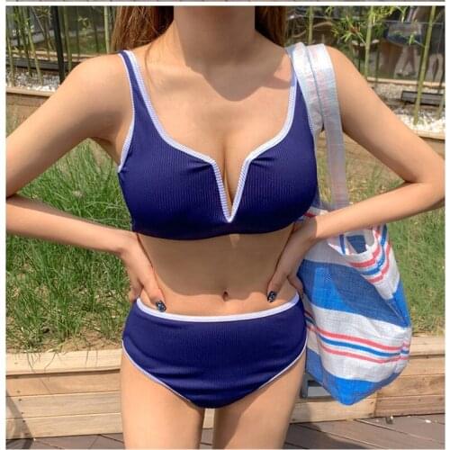 Korean swimsuit womens 2020 new sexy bikini slim and conservative hot spring ladies swimsuit