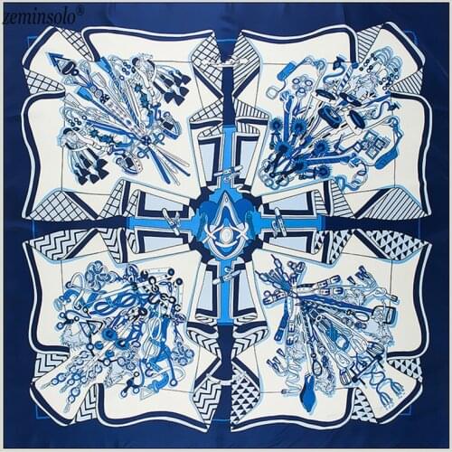 2020 Women Silk Scarf Wrap Satin Smooth Thin Scarves For women Bandana Shawl 130*130cm Square Fashion Foulard Female Hijab Stole