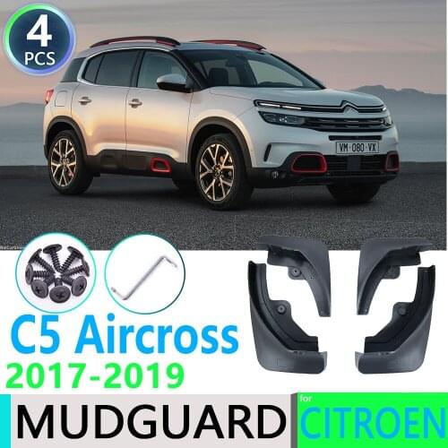 For Citroen C5 Aircross 2017 2018 2019 4PCS Front Rear Car Fender Mudguard Mud Flaps Guard Splash Flap Mudguards Car Accessories
