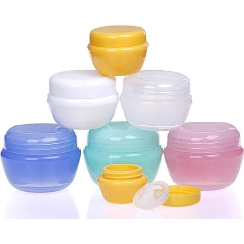 5/10/30g*2pcs Cosmetic Sub Travel Bottles Plastic Empty Makeup Cream Container Pot Jar Refillable Bottles Jar Travel Accessories