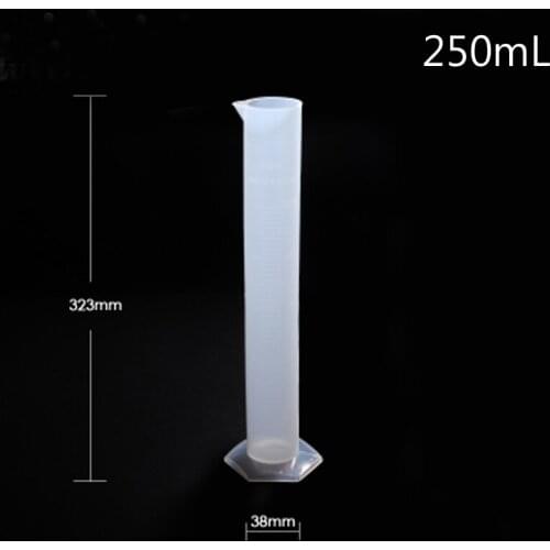 5 pieces/pack 250mL Food Grade Plastic Measuring Cylinder Thicked PP material laboratory Equipment Graduated Cylinder
