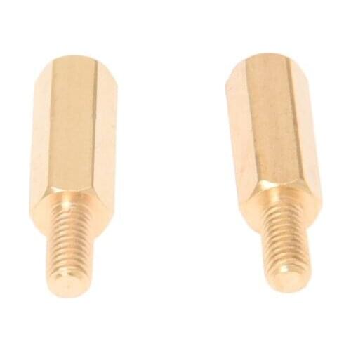 50 Pcs Brass Screw Hexagonal Stand-off Spacer M3 Male x M3 Female 12mm Body Length
