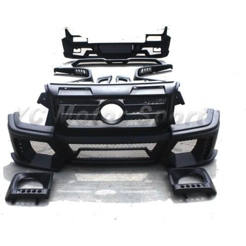 FRP Fiber Glass Bodykit Fit For G Class W463 WA Sports Line BBE Style Hood Bumper Grille Door Panel Fender Flares Roof Spoiler